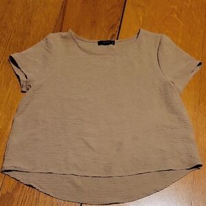 All Saints Taupe Short Sleeve Women's Top